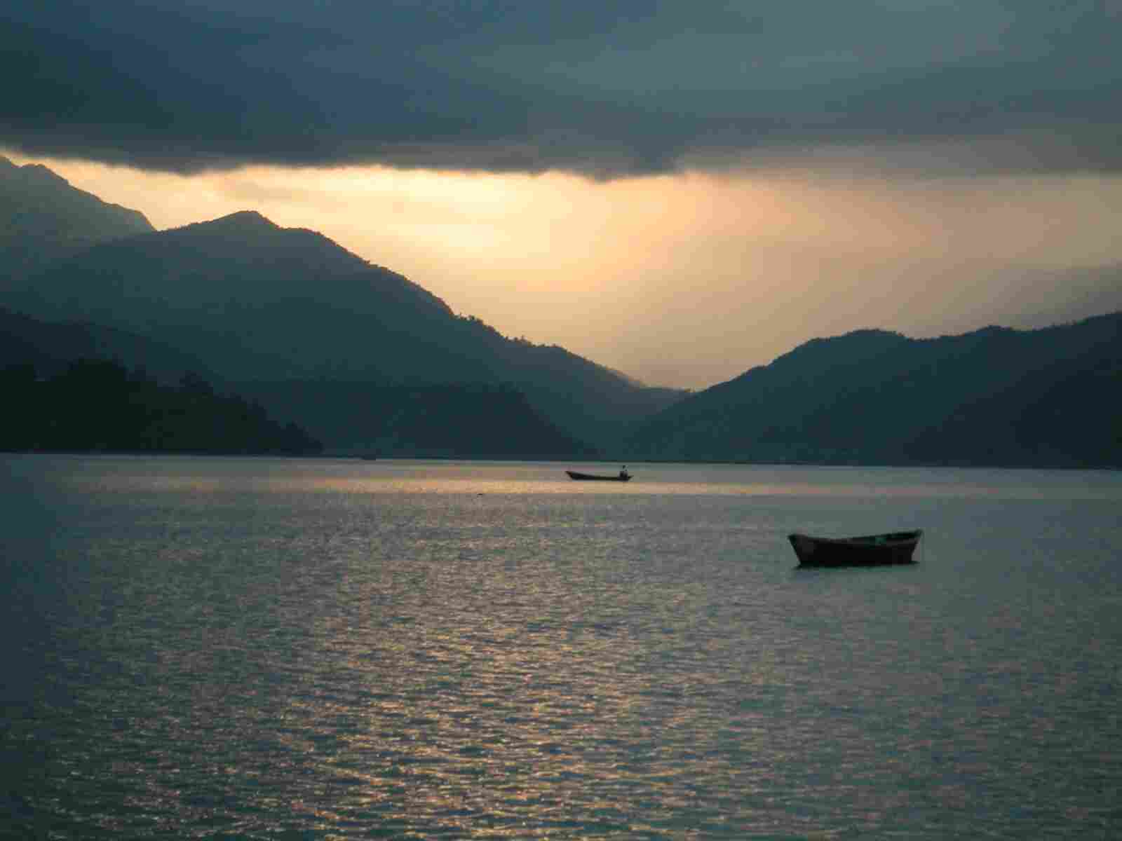 Nepal - Meer bij Pokhara