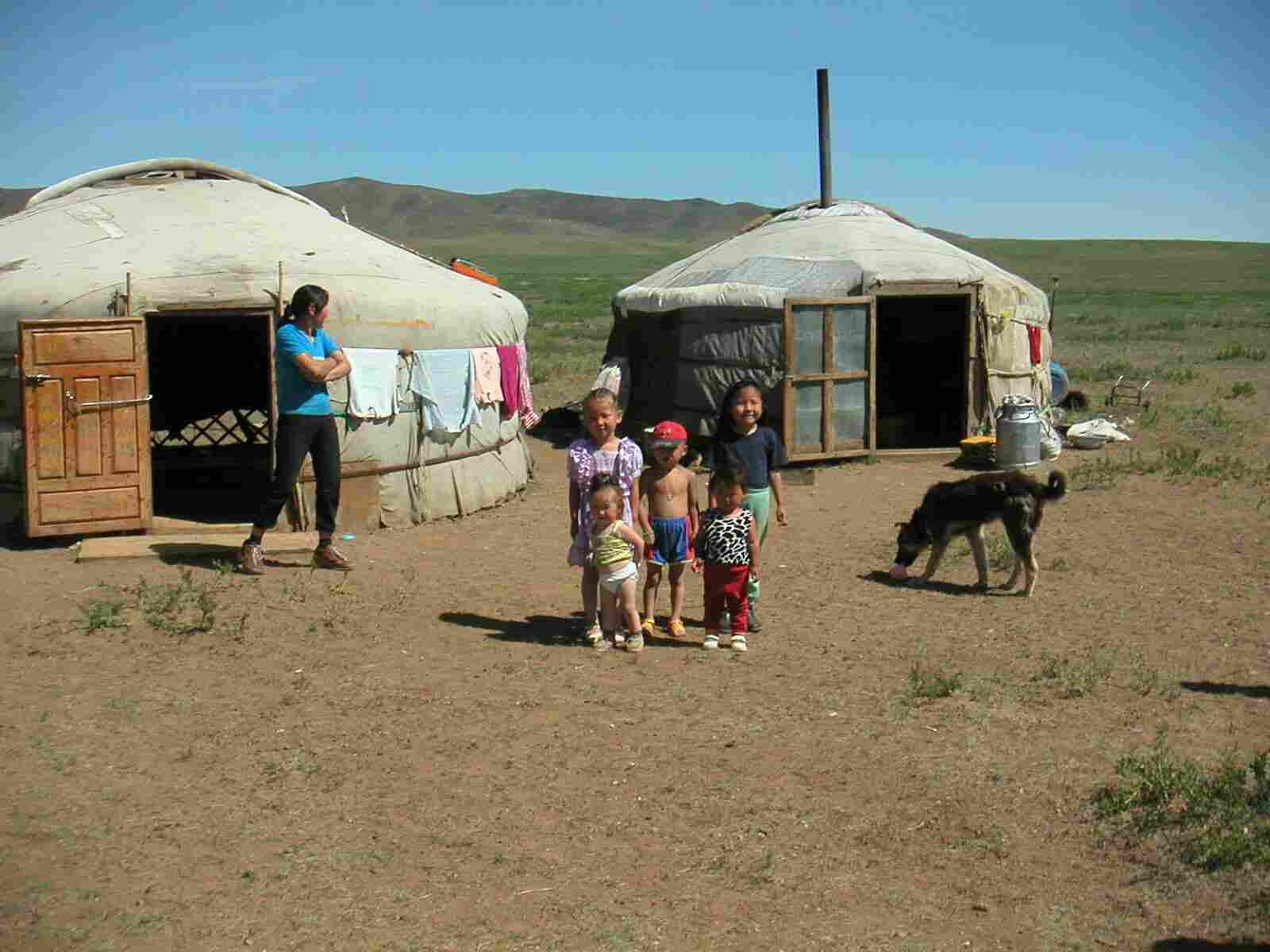 ger en nomaden  in gobi desert - Mongolie
